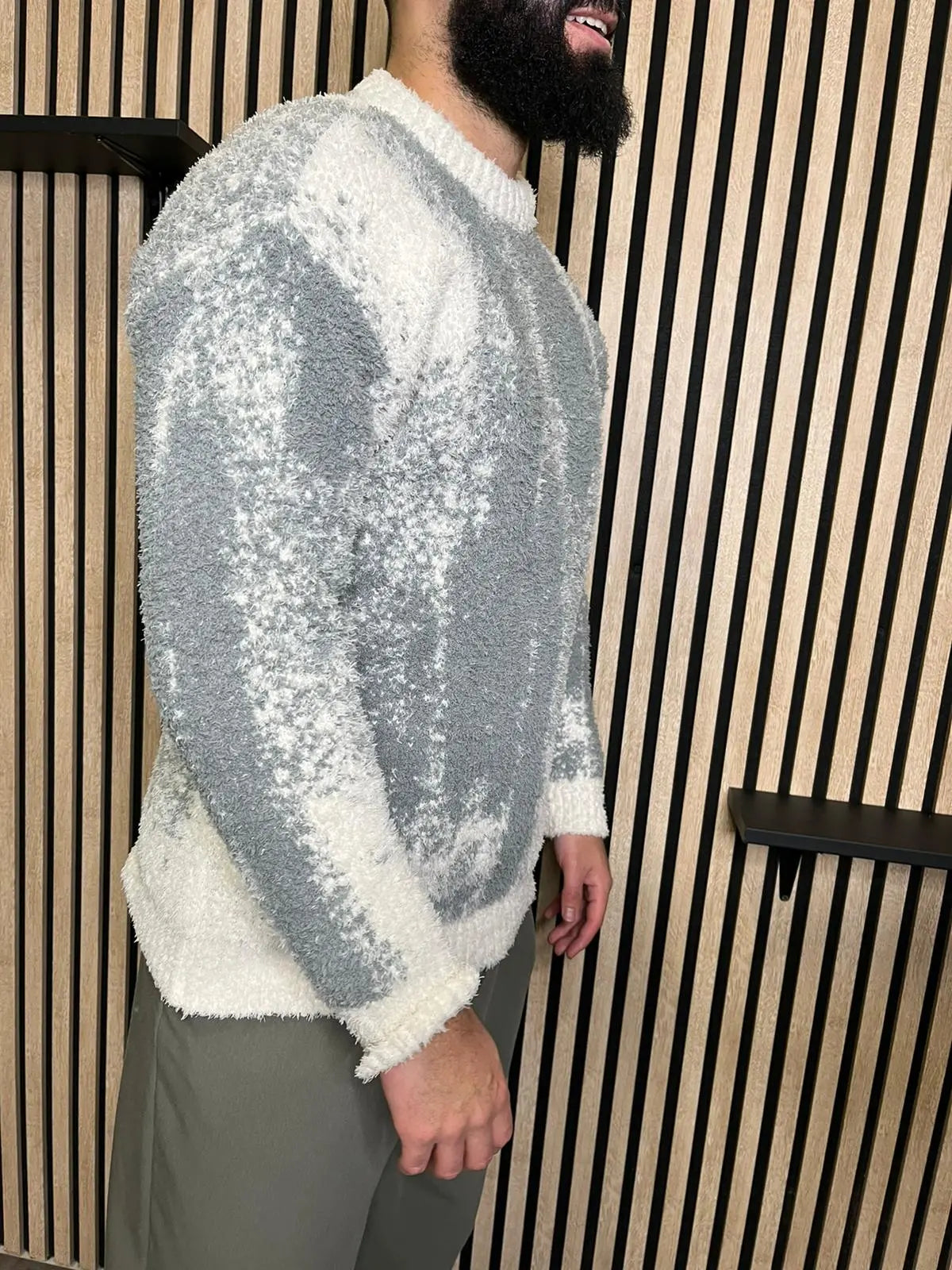 Pull "MOOT" - BLANC/GRIS THE ONE STORE