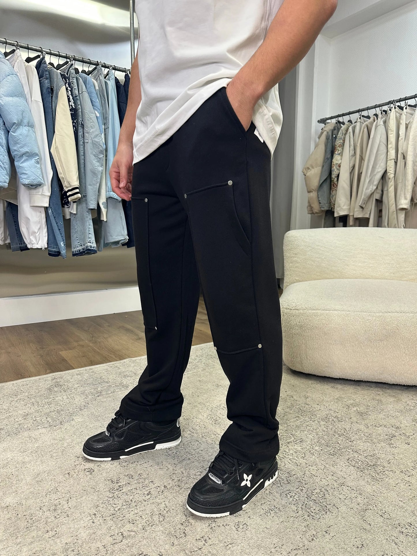 Pantalon jogging noir THE ONE STORE