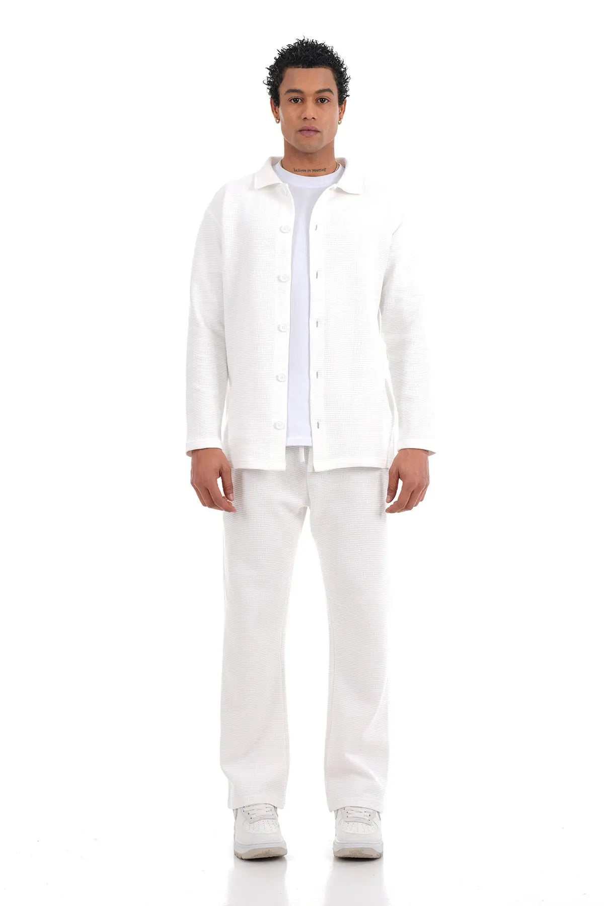 Ensemble "MILANO" - BLANC (Chemise/Pantalon) THE ONE STORE