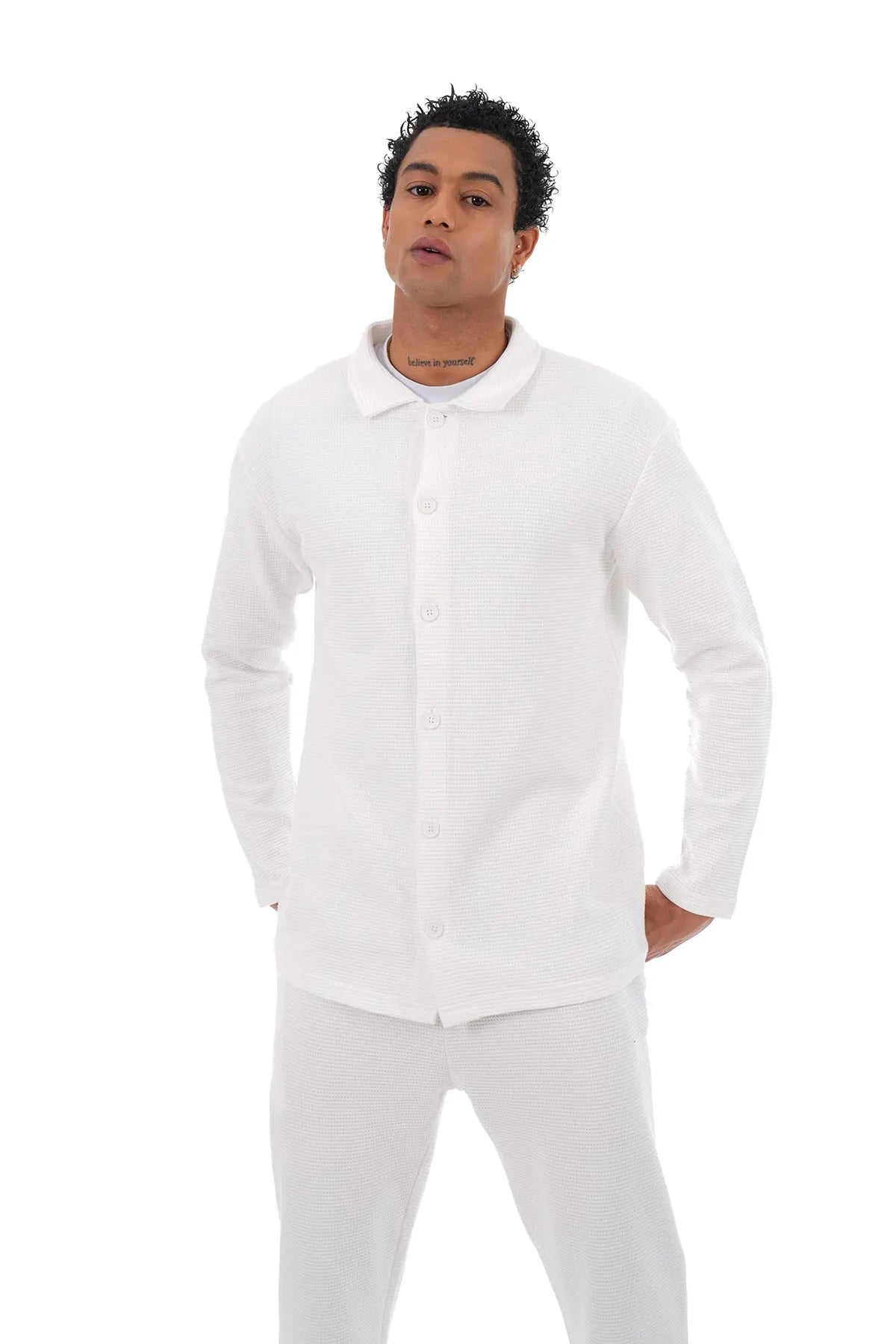 Ensemble "MILANO" - BLANC (Chemise/Pantalon) THE ONE STORE