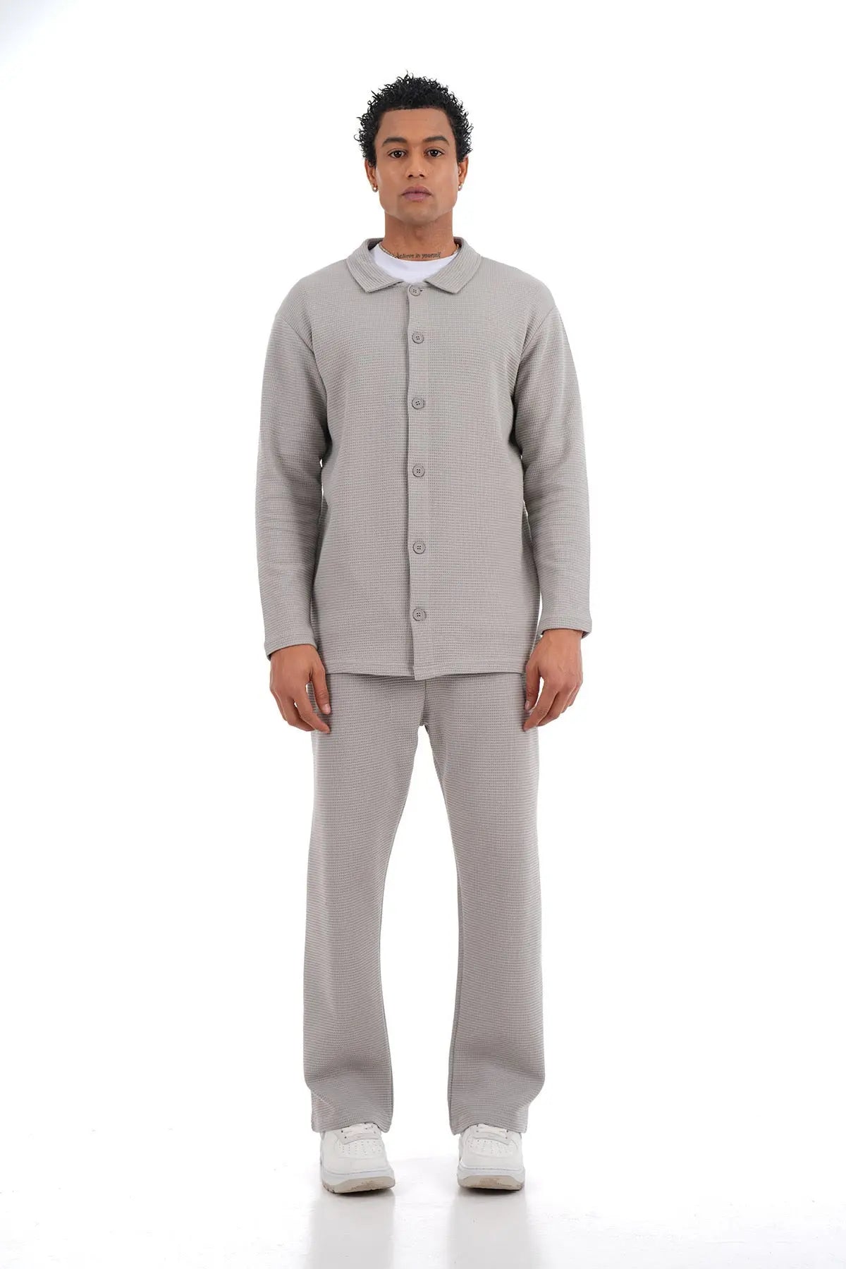 Ensemble "MILANO" - TAUPE (Chemise/Pantalon) THE ONE STORE