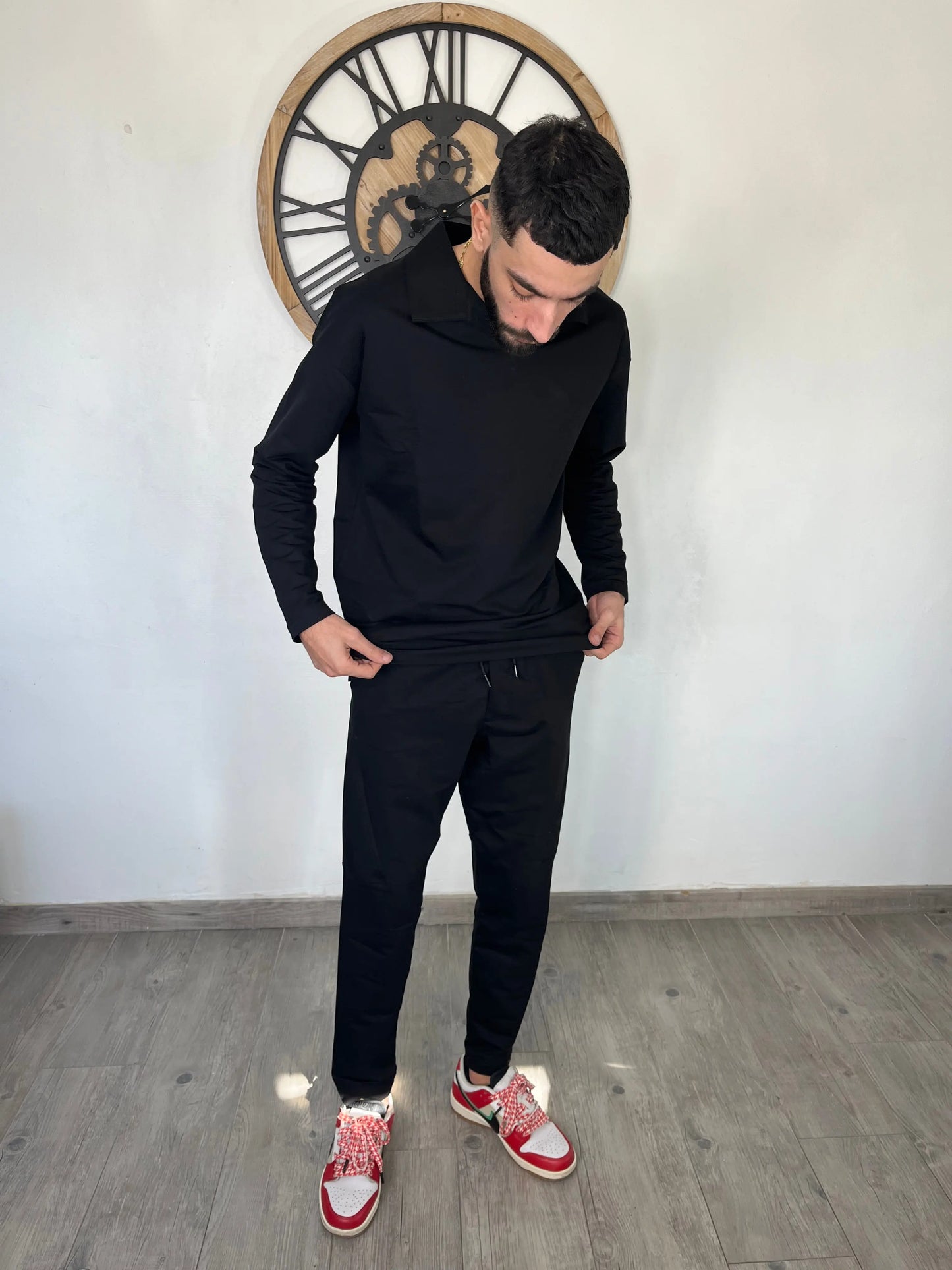 Ensemble "MARRAKECH" - NOIR (Polo/Pantalon) THE ONE STORE