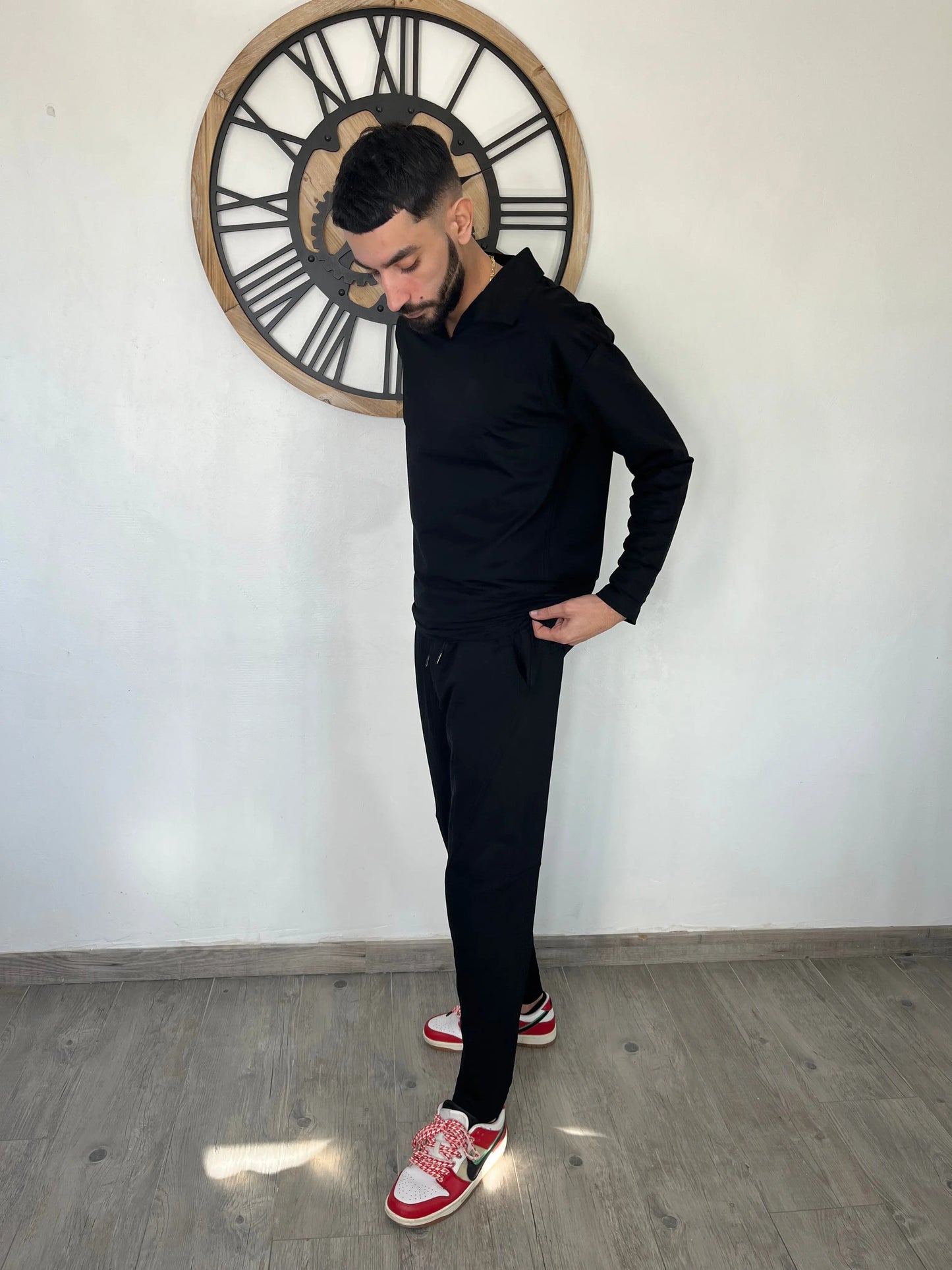 Ensemble "MARRAKECH" - NOIR (Polo/Pantalon) THE ONE STORE