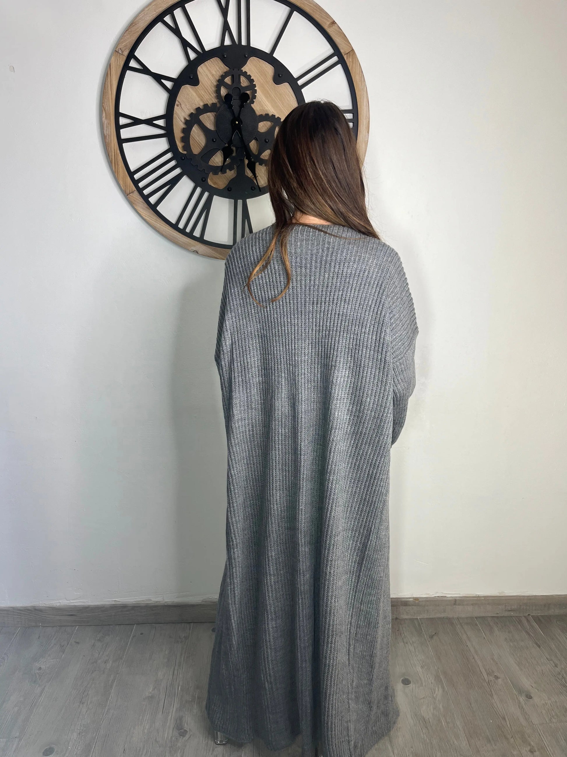 Ensemble "SOUTH" en maille  - GRIS (Veste/Robe) THE ONE STORE